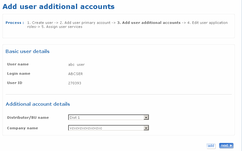 Add user additional accounts