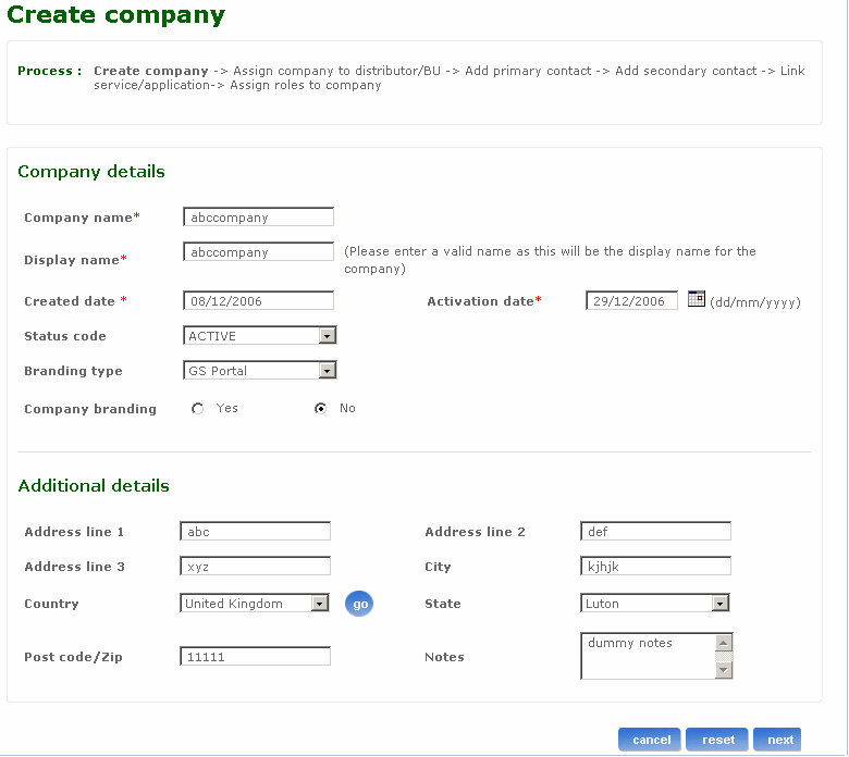 Create company