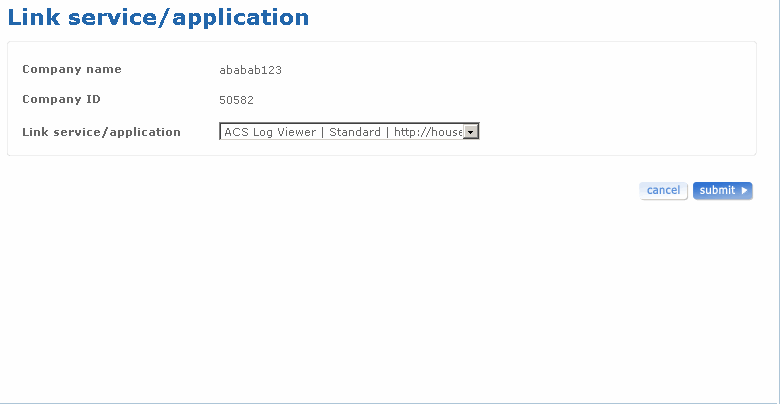 Link services/applications screen